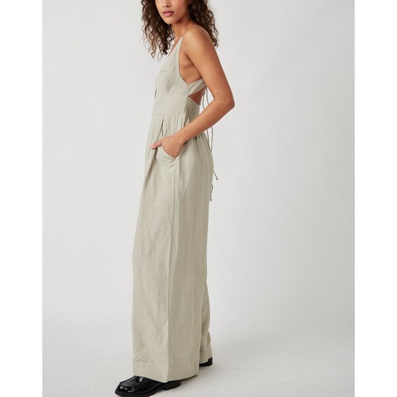 Free People Cream Jumpsuit - Picture 6 of 10
